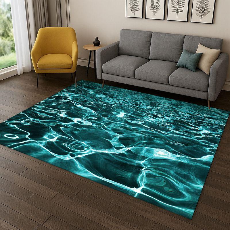 Blue Sea Waves Scenery Carpet Rug for Bedroom Living Room Sofa Playroom Doormat Home Decor,Kid Game Area Rug Non-slip Gift
