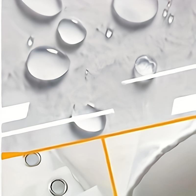 1/4 buc loral Fereastră Arc Tassel Albastru Set Perdea de Duș Impermeabilă Set Decorativ de Baie Covor Antiderapant Husă Toaletă Covoraș de Baie Și 12 Cârlige