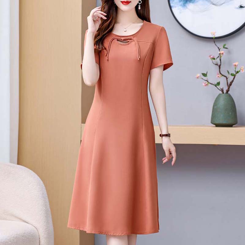 

Элегантное шифоновое платье для женщин, большие размеры, повседневные тонкие длинные платья с короткими рукавами, женская винтажная летняя одежда с принтом 5XL оранжевый