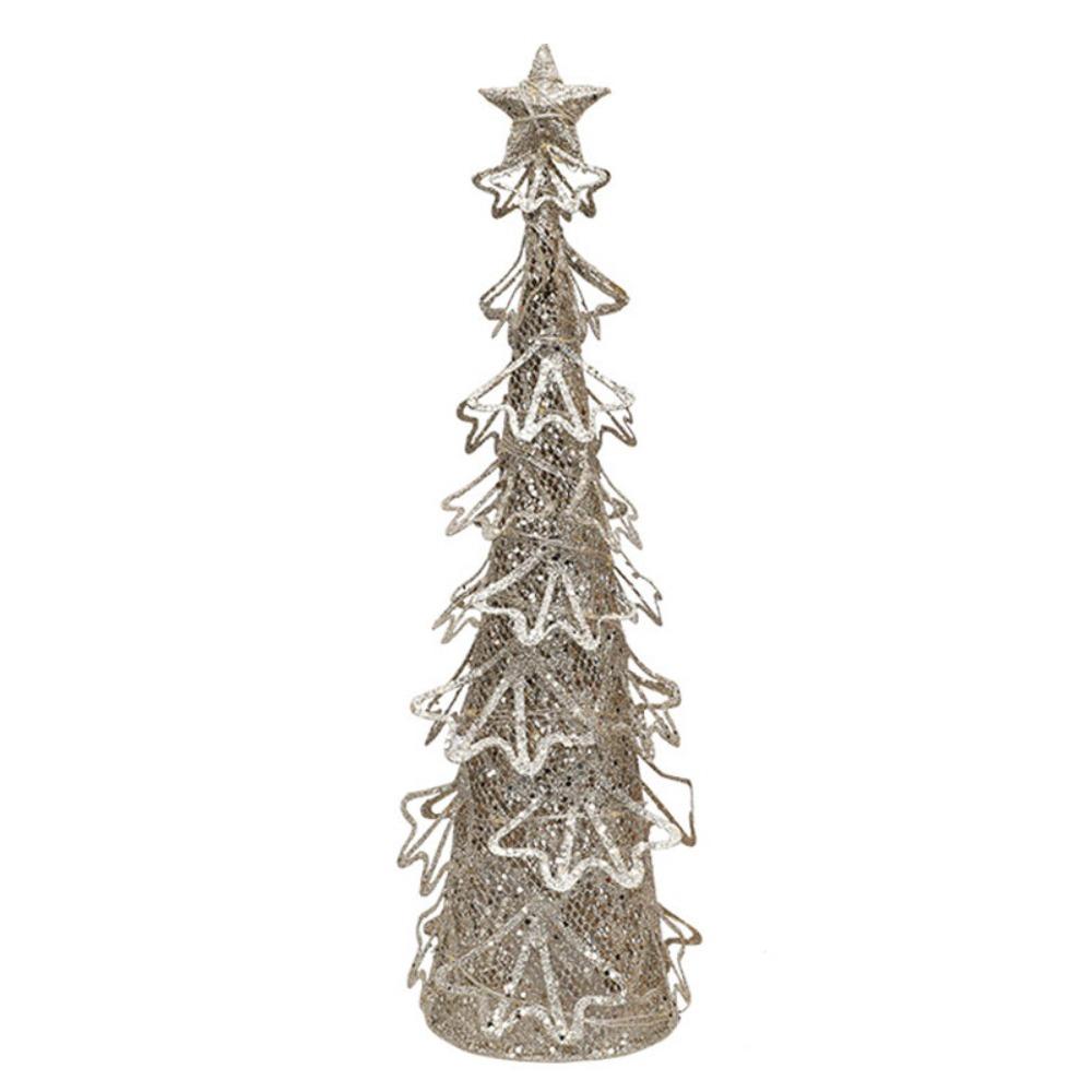 Glitter Christmas Tree LED Light Champagne Christmas Tree Desktop  Gift