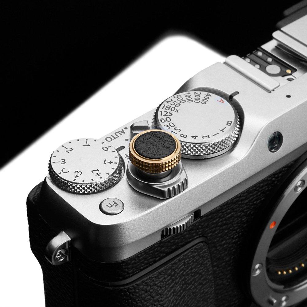 GARIZ Italian Leather Soft Release Shutter Button 12mm (Screw Type) XA-SBL (Black)