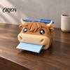 Cute Office Desk Accessories 3D Printed Highland Cow Sticky Note Holder, Desktop Box Small Memo Pad Holder for and Classroom Supplies, Cartoon