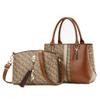 High Quality Print Leather Purses and Handbags Women Luxury Designer Shoulder Crossbody Bag 2Piece Set Ladies Messenger Bags