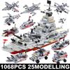 Marine Kriegswagen Schiff Armee Boot Flugzeug Modell Kriegsschiffe Bausteine Kompatibel mit Lego Bauset für Jungen Steine Spielzeug