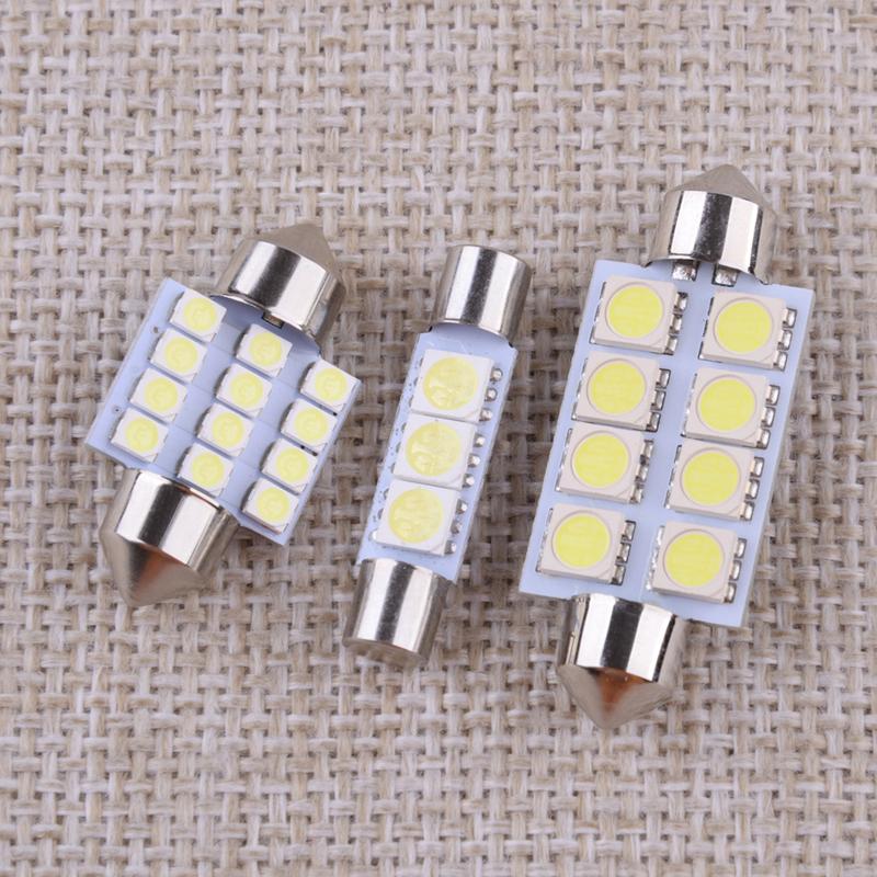 12V Car Interior White LED Map Dome Light Bulbs Package Kits Fit For Hyundai Sonata 2011 2012 2013 2014