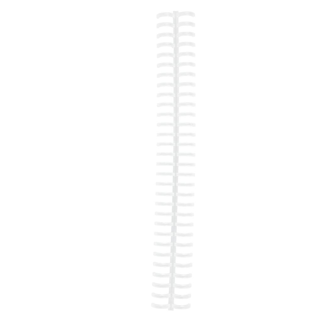 10Pcs Binding Spines Spirals Coils Combs 30 Holes Plastic Strip for Loose Leaf 1Celsius2in Diameter