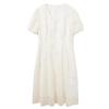 Sancai Women's Plus Size Embroidered A-Line Midi Dress