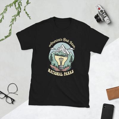 Amerikas beste Idee Nationalpark Erleuchtungsmoment Unisex T-Shirt Reise Lehrer