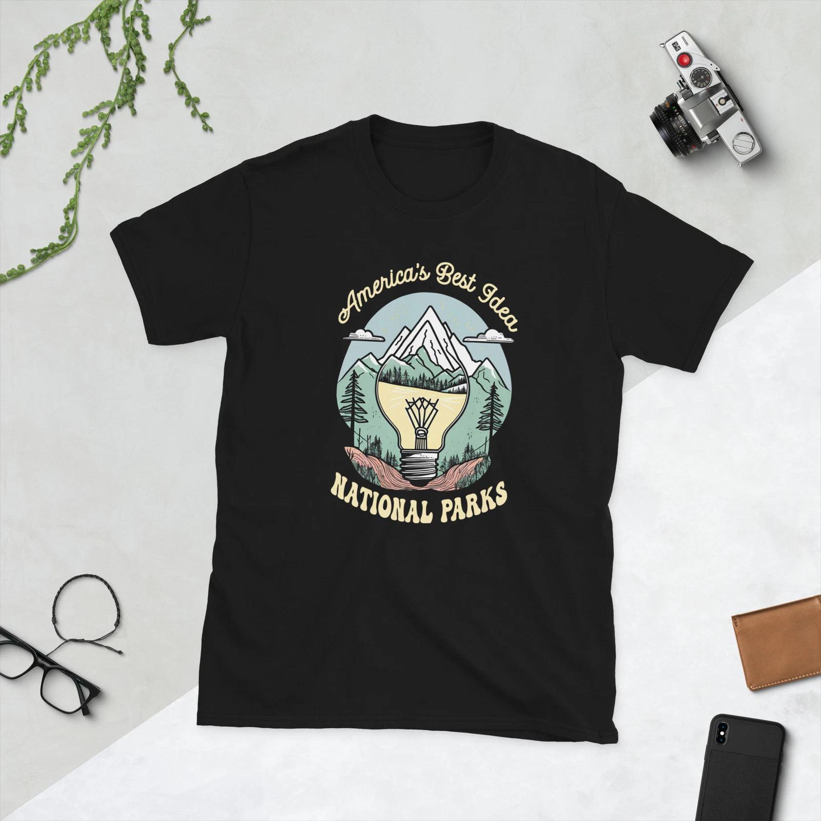 America s Best Idea National Park Lightbulb Moment Unisex T-Shirt Travel Teacher S