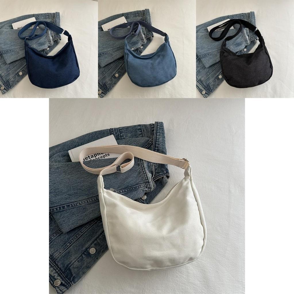 Bolso Cruzado de Lona de Moda, Bolso de Hombro Grande y Elegante para la Universidad y el Viaje Diario