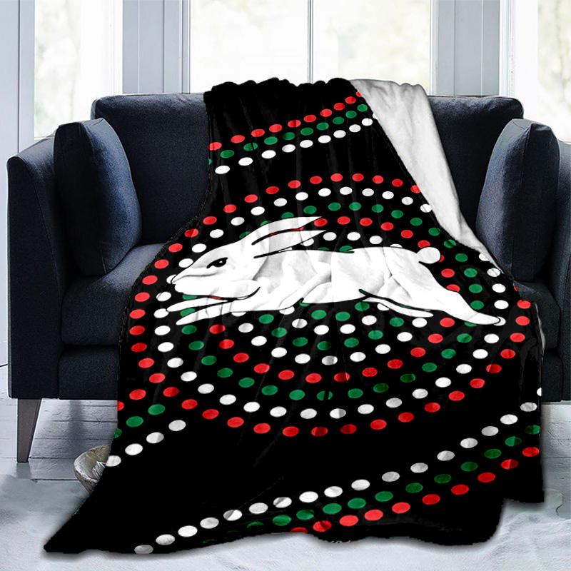 Nrl Rabbit Artwork Design Blanket Suitable for Sofas, Beds, Offices, And Camping - Perfect Gift for Halloween Christmas
