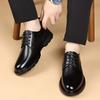 Fashion Luxury men's leather shoes Elegant gentleman style Work and office Outdoor adult fashion street Plus size suit shoesBlack