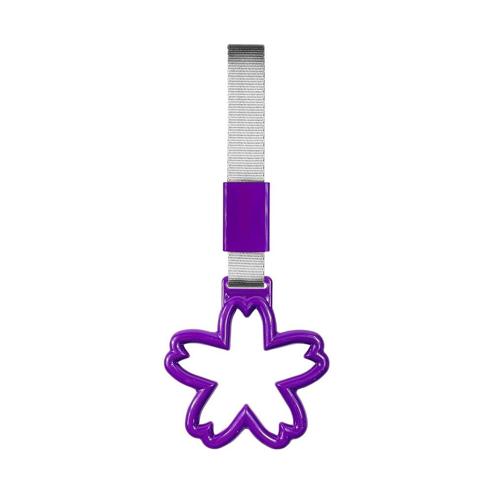 Multifunctional Cherry Blossom Charm Strap Anti Collision Warning Hand Strap Ring Car Interior фиолетовый