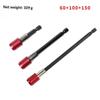 1/3Pcs 300Mm Self-Locking Extension Rodred Extended Hexagonal Handle Quick Release Connecting Bar Screwdriver Extension Tool