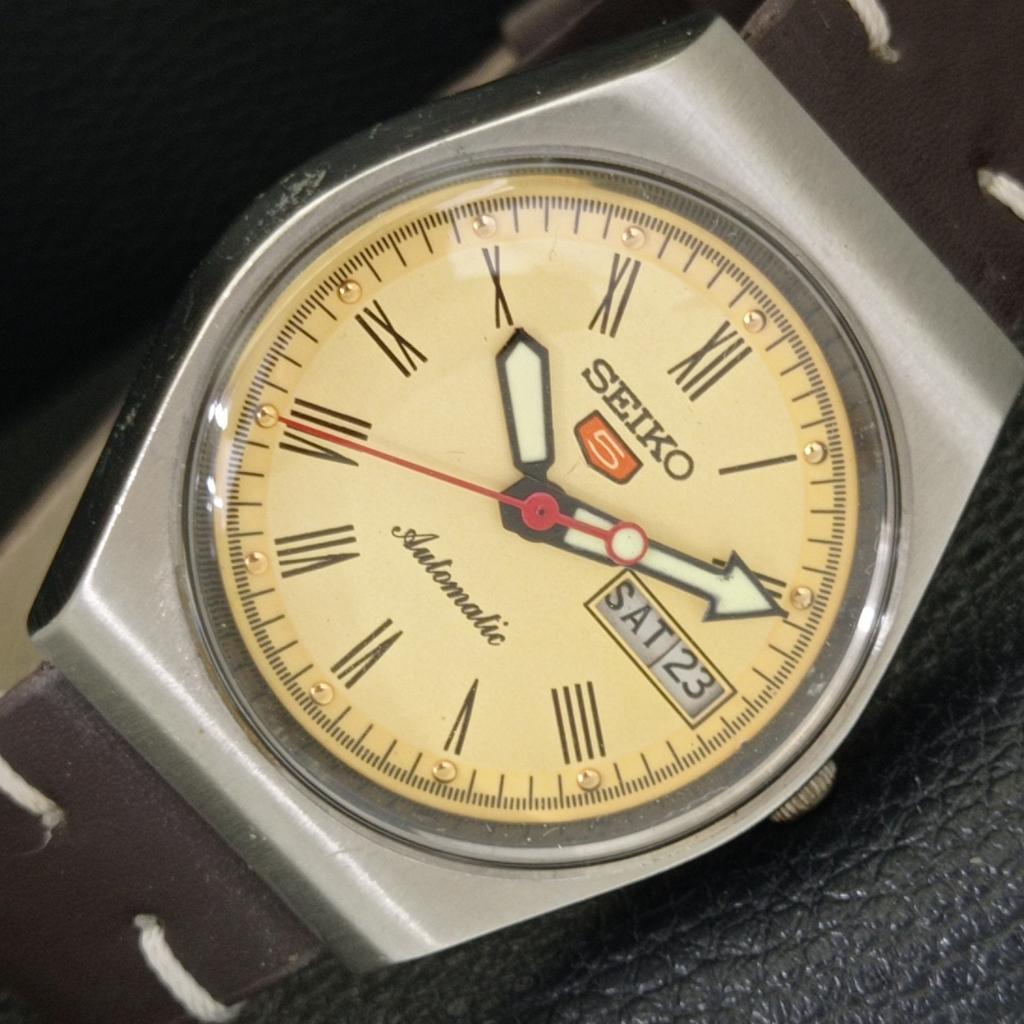 

SEIKO 5 AUTOMATIC JAPAN 6309A MENS VINTAGE GOLDEN COLOR DIAL WATCH a701359-5 R206a-a701359