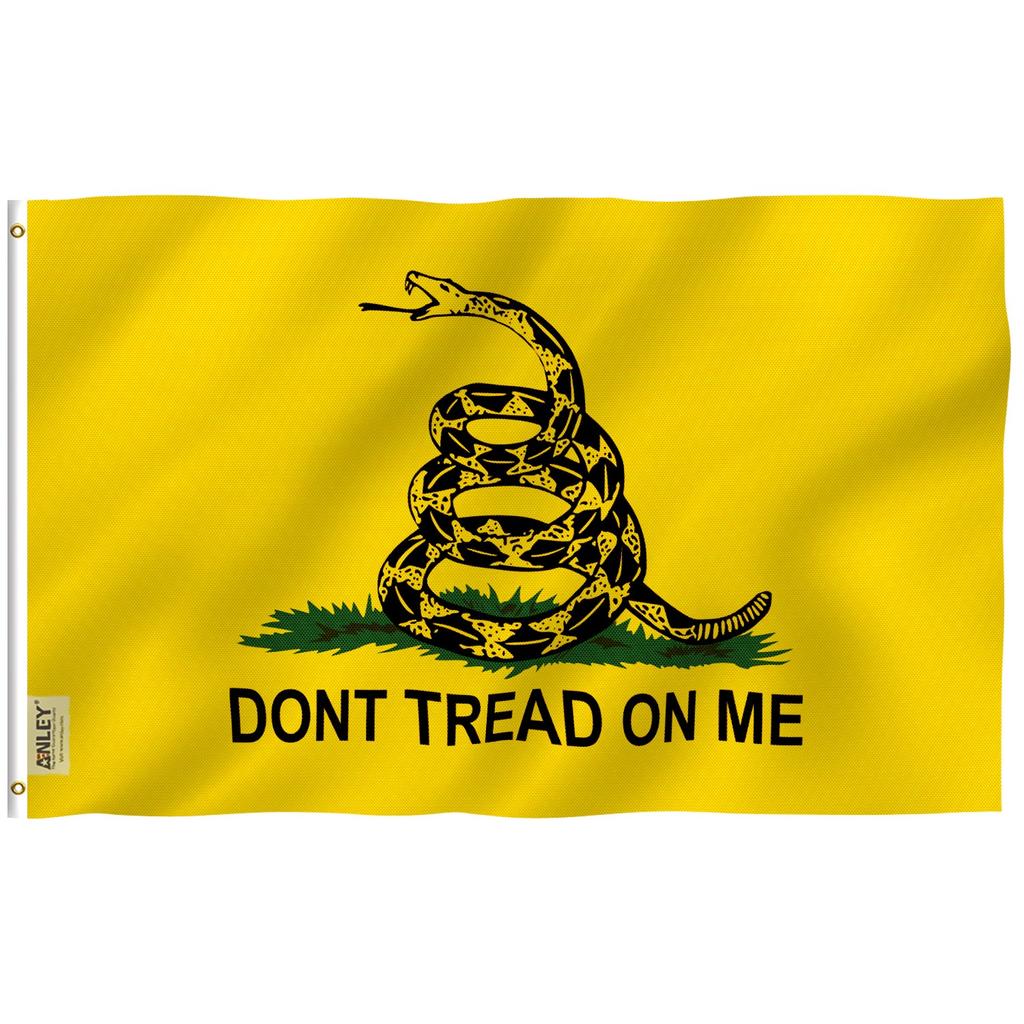 Anley Fly Breeze Drapeau 3x5 pieds Ne me marchez pas dessus Drapeau de Gadsden - Bannière Tea Party