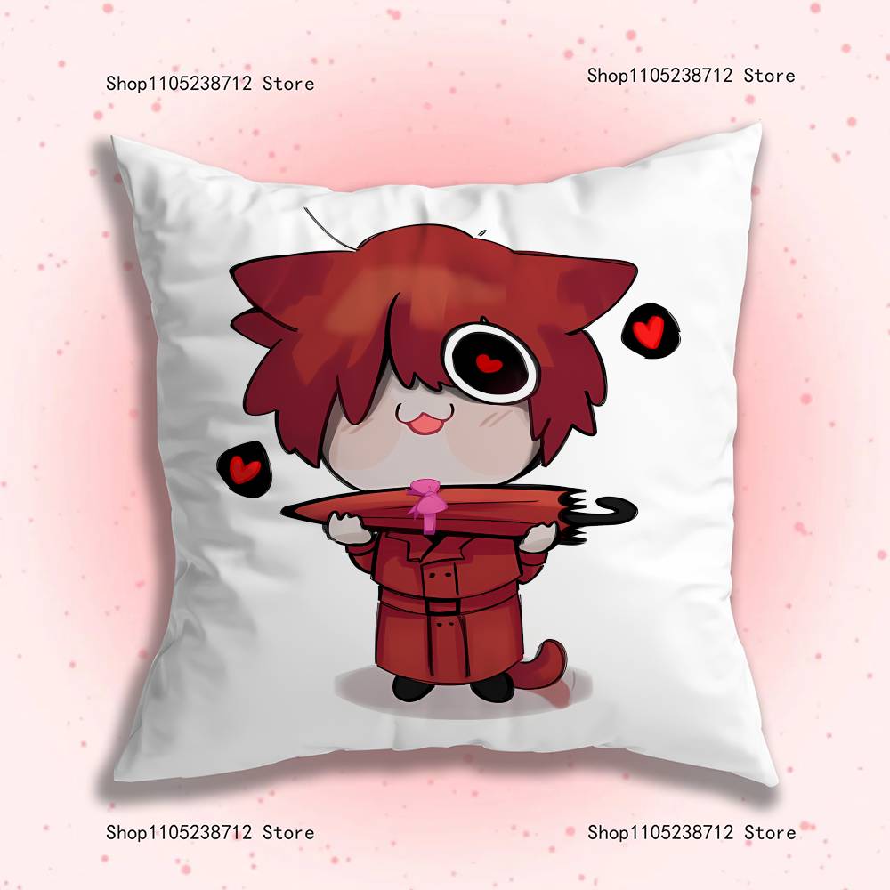 HHomicipher MrScarletellaS Anime Pillow Covers Cartoon Sofa Decorative Home Doublesided Printing Short Plush Cushion Cover