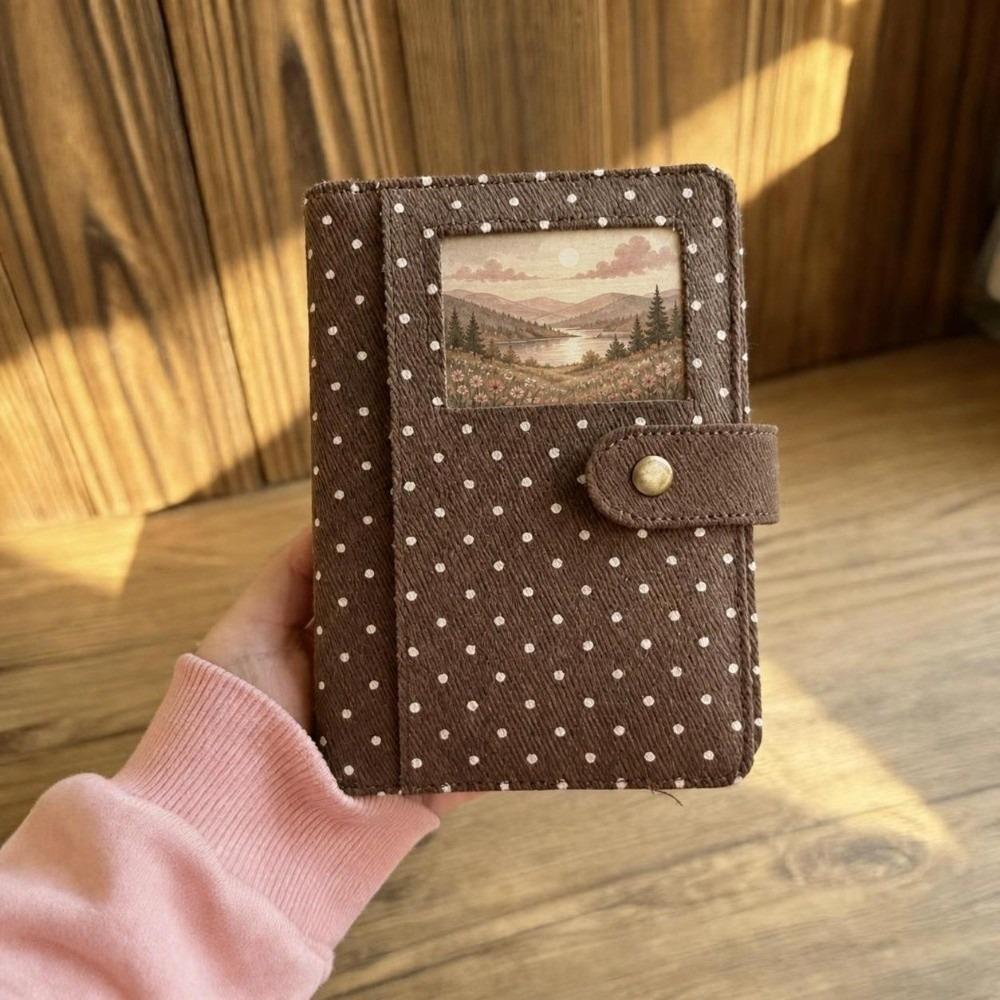 Copertina in Tessuto Diario a Foglie Mobili Stampa Pois Planner DIY Libro Registro a Mano Studenti