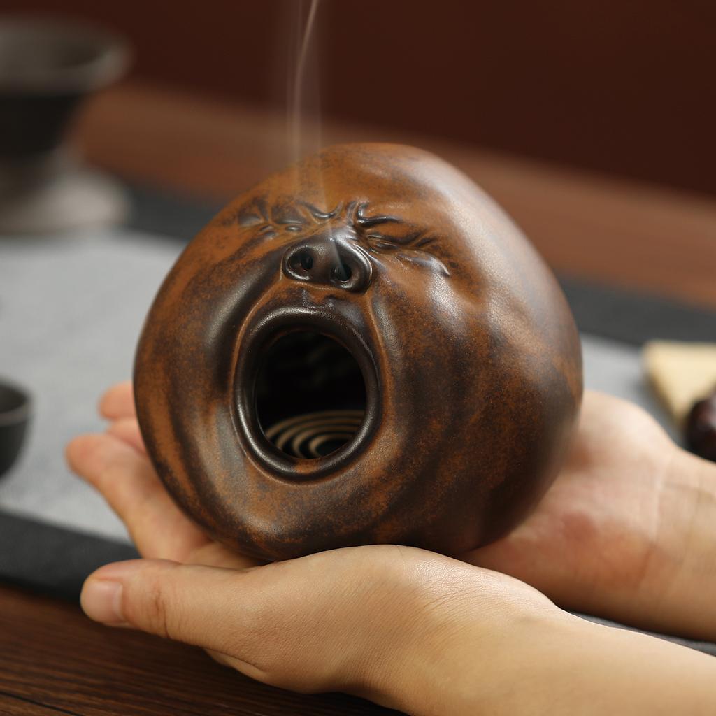 Creative Chinese Retro Home Aromatherapy Stove Ceramic Sandalwood Plate Incense Burner Zen Tea Ceremony Ornaments