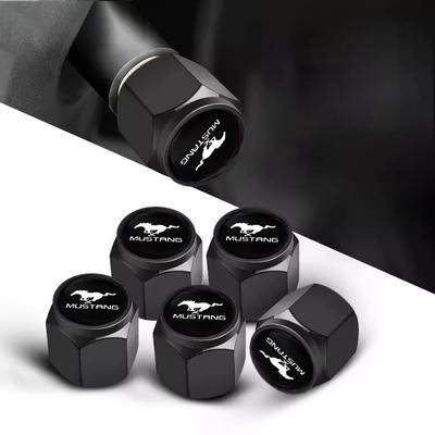 Car Sticker 5Pcs Car Metal Wheel Tire Valve Air Stem Cap For Ford S MAX Ranger Focus Fiesta Mondeo Kuga Mustang Escort KA Ecospo