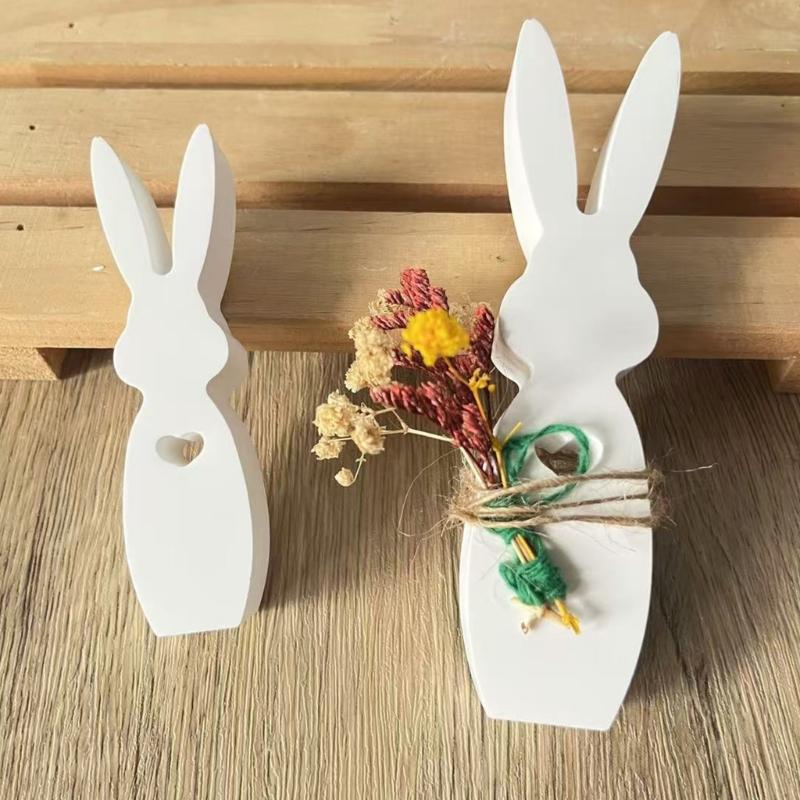 2 Cavities Rabbit Silicone Candle Molds Heat Resistant Silicone Mould for Making Candle Soap Epoxy Resin Home Decoration