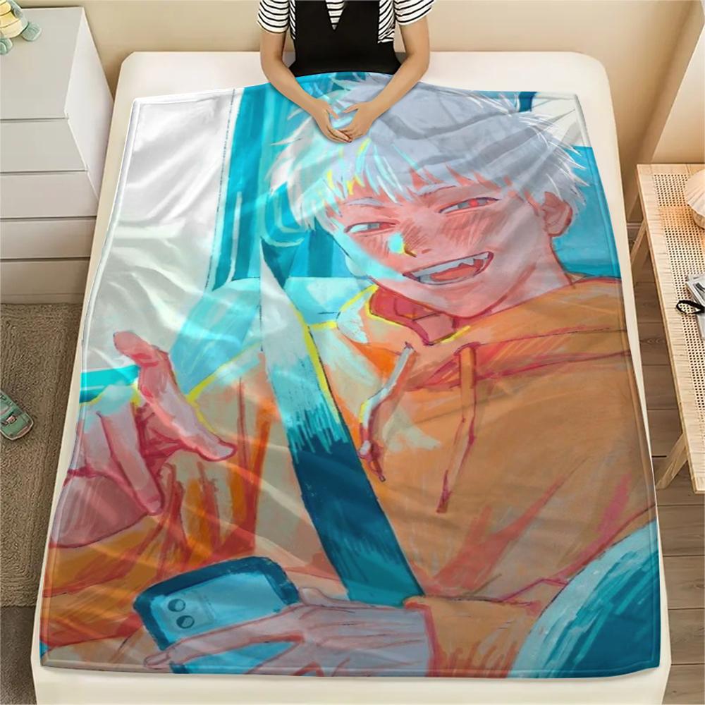 1PC Summer Hikaru Died Print Flannel Blanket, High Quality Comfortable for All Seasons, Home Decor, Warmth and Comfort, Perfect for Christmas Gifts201
