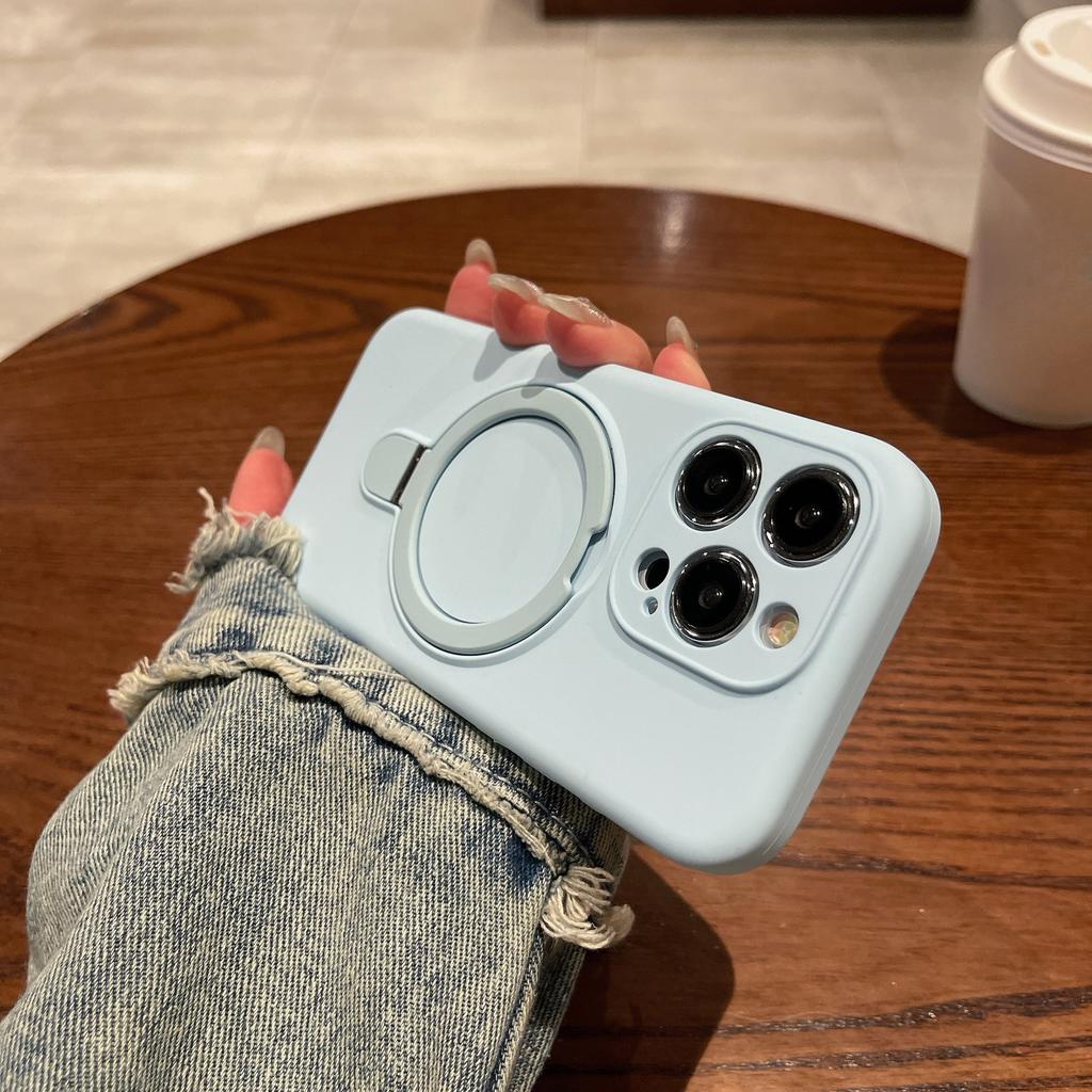 Pure Liquid Silicone Case for Apple iPhone 17 Pro Max - Soft Shockproof with Magnetic Holder Full Cover On iPhone 16/15/14/13/12/11/Pro/Plus/ProMax