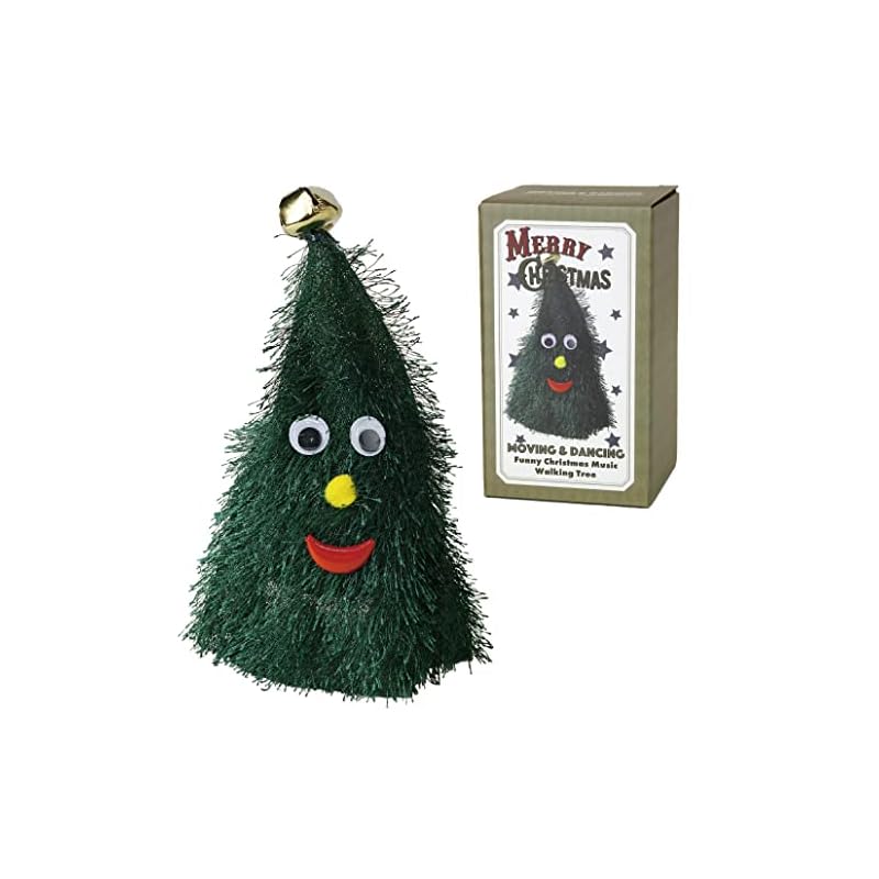 SPICE OF LIFE Funny Christmas Music Walking Tree, Battery Operated, Green, 8 X 19cm Diameter, LCXZ2030