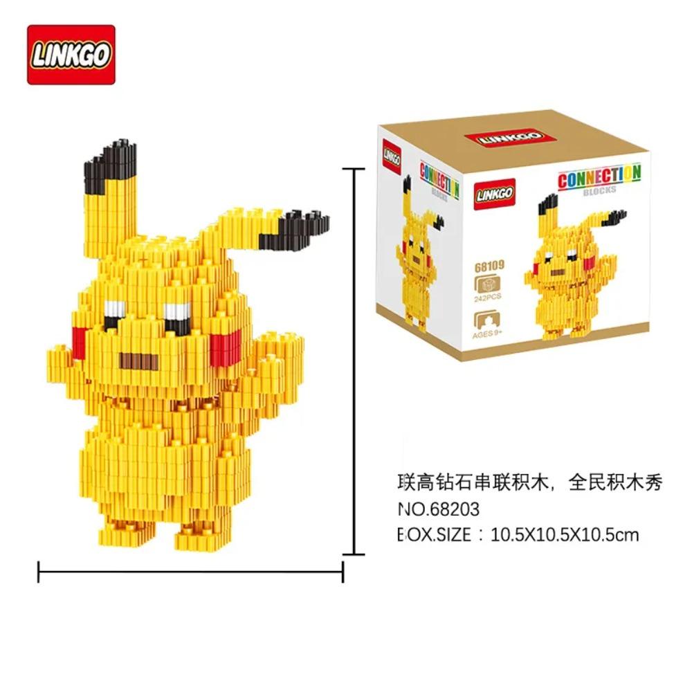 Linkgo Anime Connection Stavebnice Goku Luffy Demon Slayer Nezuko Stitch Pikachu Sasuke 3D Model Mini Cihlová Figurka Hračky