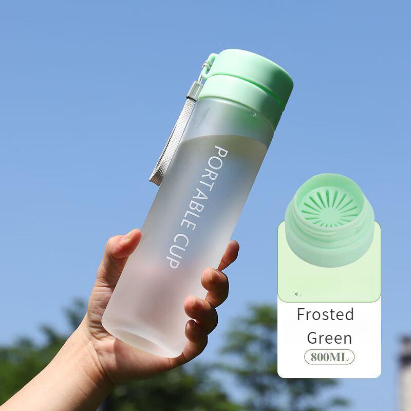Summer Plastic Cup Large Capacity Portable Kettle With Rope Outdoor Tea Separation Sealed Leakproof Water Bottle