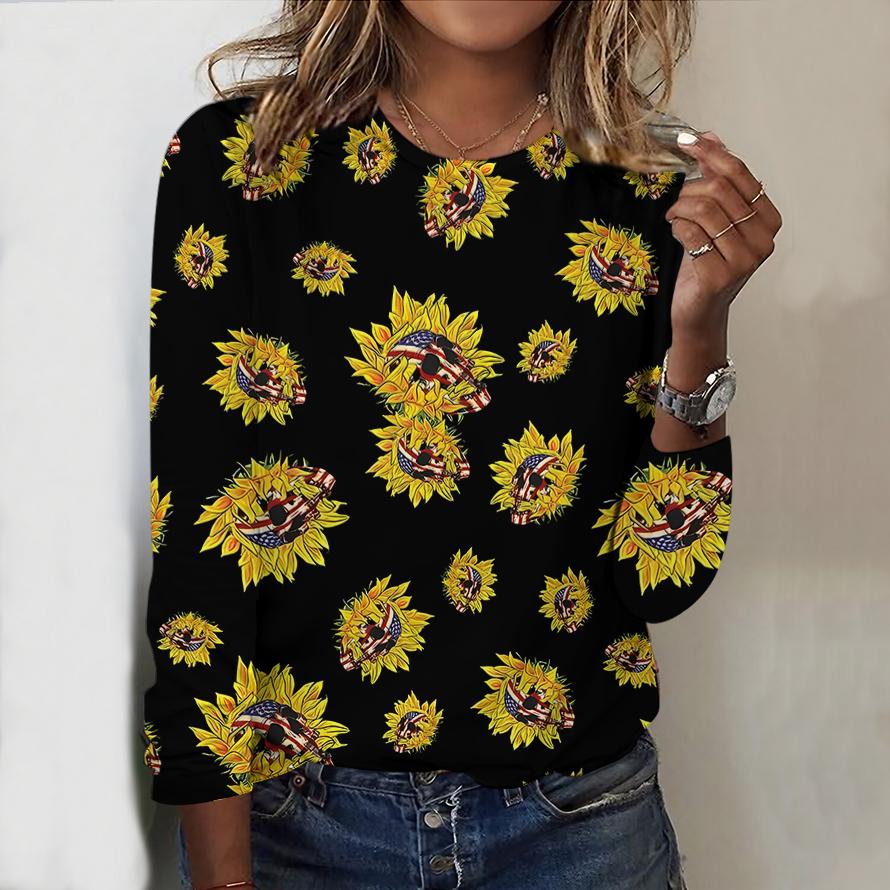 

2025 Autumn & Winter Women s New Casual Crew Neck Long Sleeve Top 3D Halloween Pattern Ideal Halloween Christmas Gift XS оранжевый