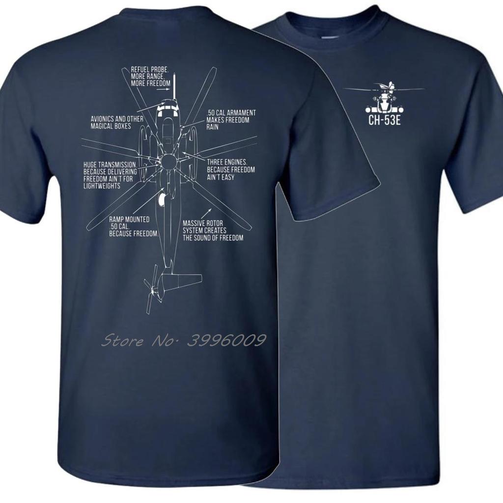 New Creative Design CH-53 Super Stallion Transport Helicopte Rmanga T-shirt Cotton Fitness Tshirt Men Fashion Casual T Shirt
