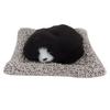 Sleeping Dog Plush Toy with Squeaky Sound & Bamboo Charcoal Bag