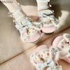 Cute Sweet Lolita Shoes for Women Japanese Style Bowknot Round Toe Mary Jane Shoes Lovely Low-heel Pumps Size35-40 Zapatos Mujer