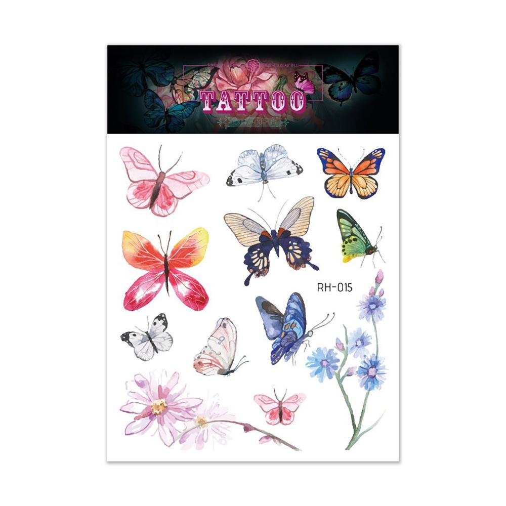 Waterproof 3D Colorful Butterfly Tattoo Sticker - High-End Fashion Tattoos