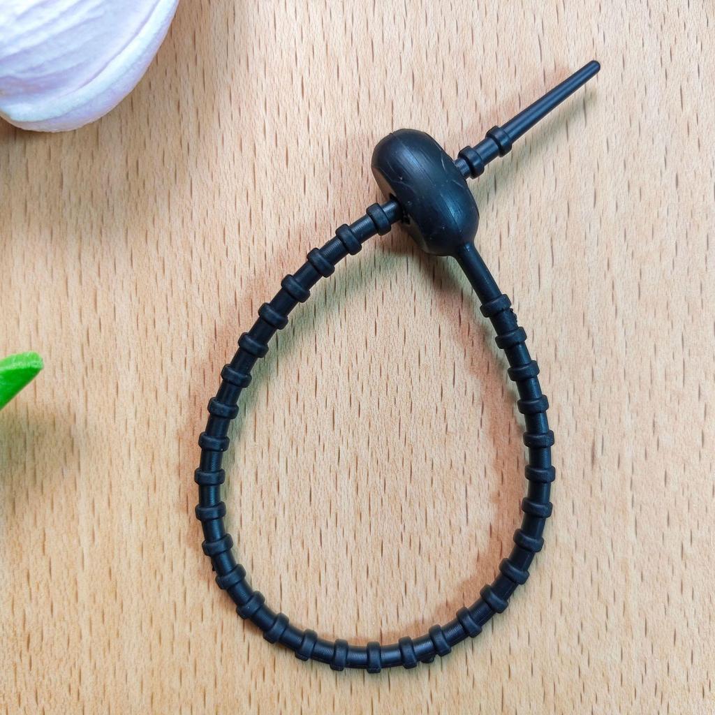 220mm Colorful Silicone Cable Tie Keychain & Wire Organizer