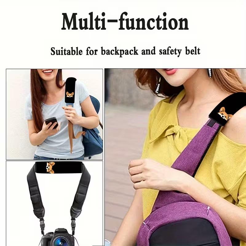 2PCS Cute Corgi Car Seat Belt Cover Quick Installation/Removal, Safety Fixation, Truck, SUV - Perfect Gift for Drivers