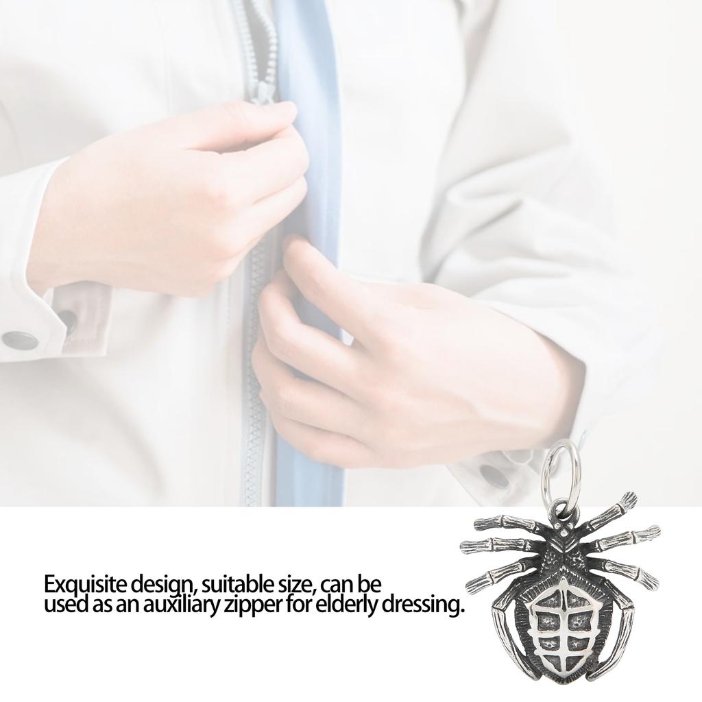 Clip On Charm Pendants Spider Shape Zipper Pendant DIY Jewelry Supplies for Senior