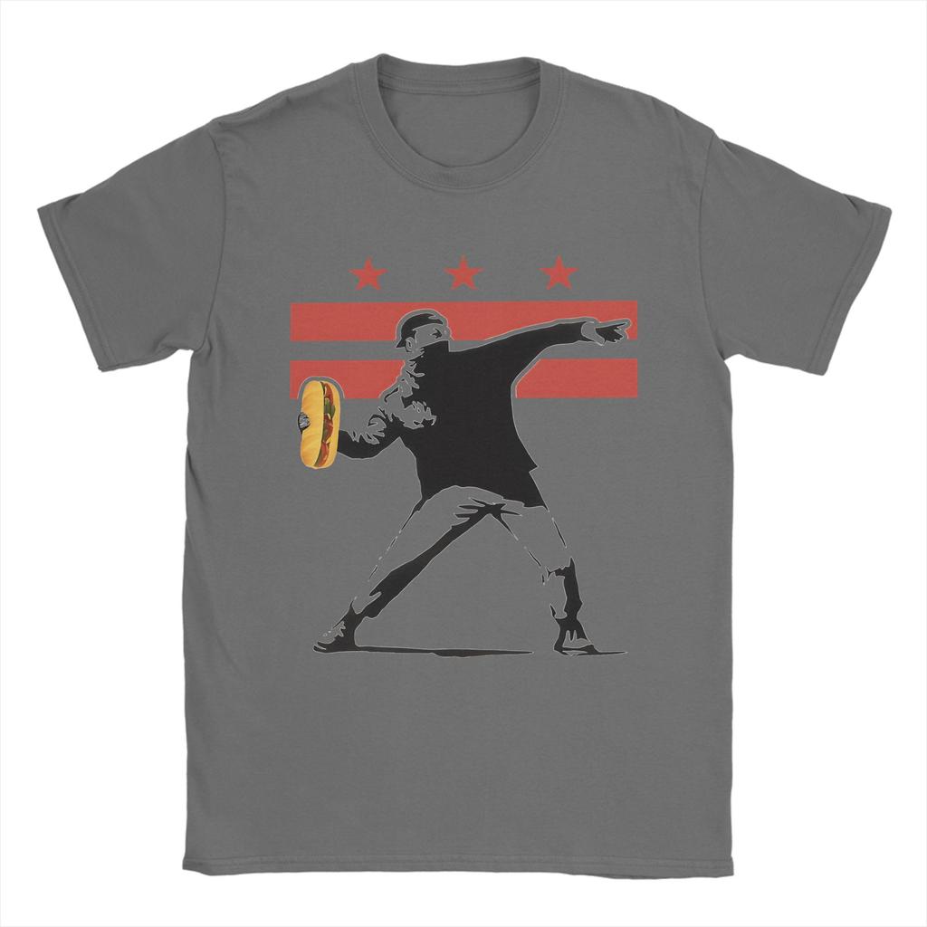 Dc Sandwich Guy 100% Baumwoll-T-Shirt für Herren Sommer Vintage T-Shirts Bequeme Hip-Hop-Tees Übergroße Druck-Tops