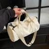 Zipper Casual Shoulder Bag  Large Capacity  Versatile Travel Bag  Monochromatic  Soft Pendular Crossbody  High Quality