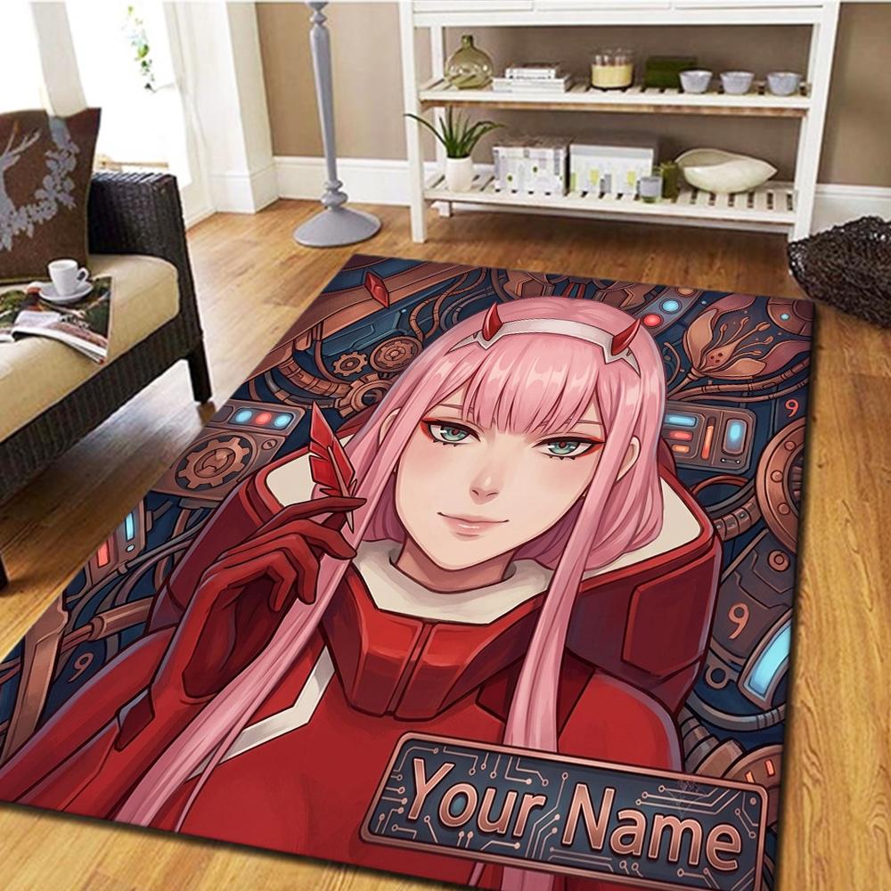Name Custom DARLING in the FRANXX Carpet for Living Room Bedroom Home Decor Cool Movie Play Floor Mat -HE20