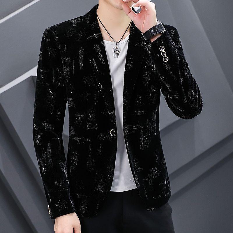 Men Young Slim Small Suit Single West Jacket Outside Spring Autumn Comfortable Coat