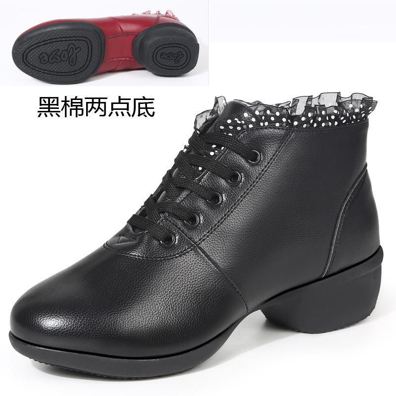 Square Dance Shoes Dance Shoes Female Adult Soft Sole Middle Heel Sailor Dance Shoes Dance Shoes Performance Shoes New Mesh
