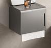 Punch-Free Wall-Mounted Gun Gray Tissue Box and Towel Holder