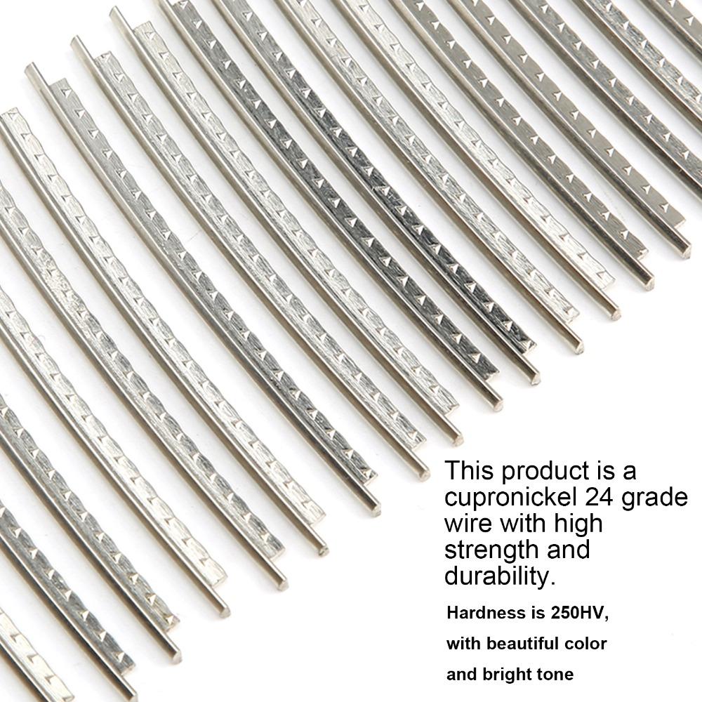 24PCS White White Copper Guitar Fret Wires White Copper Cupronickel Fretwire Guitar Repair