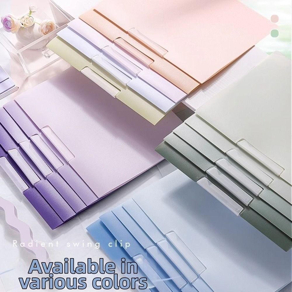 5Pcs Waterproof A4 File Folder Dustproof Paper Organizer Rotating Side Opening Folder  School Office