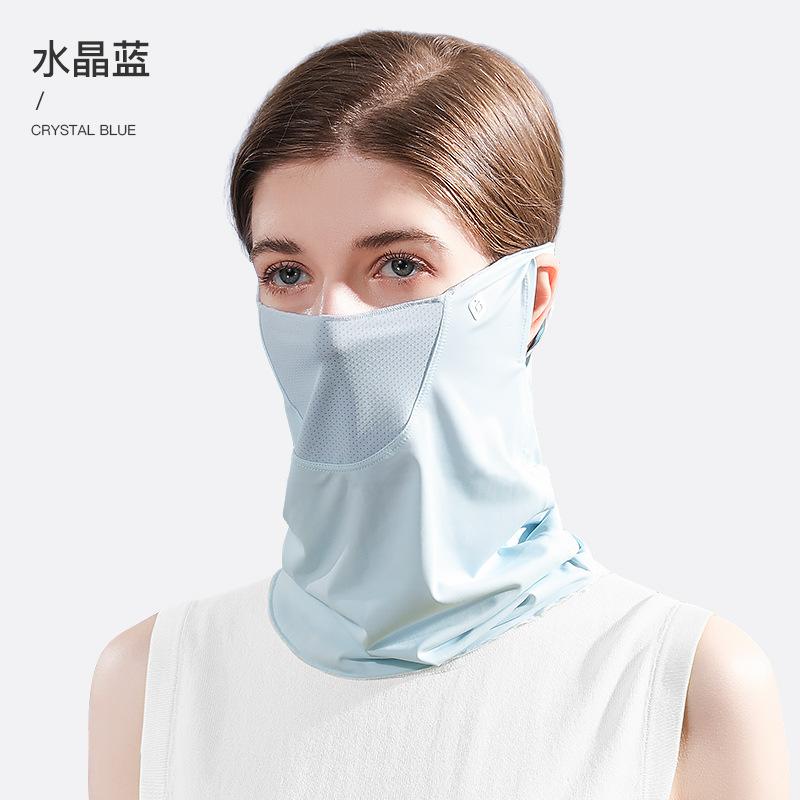 Women Summer Lightweight Breathable Uv Protection Neck Scarf For Outdoor Cycling Driving