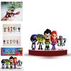 סט דמויות צבעוני של Teen Titans Go הכולל את רובין, רייבן, ביסט בוי, סטארפייר - פריטי אספנות