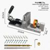 Second-Gen Woodworking Pocket Hole Jig with Angled Drill Bit and Hardened Toolset