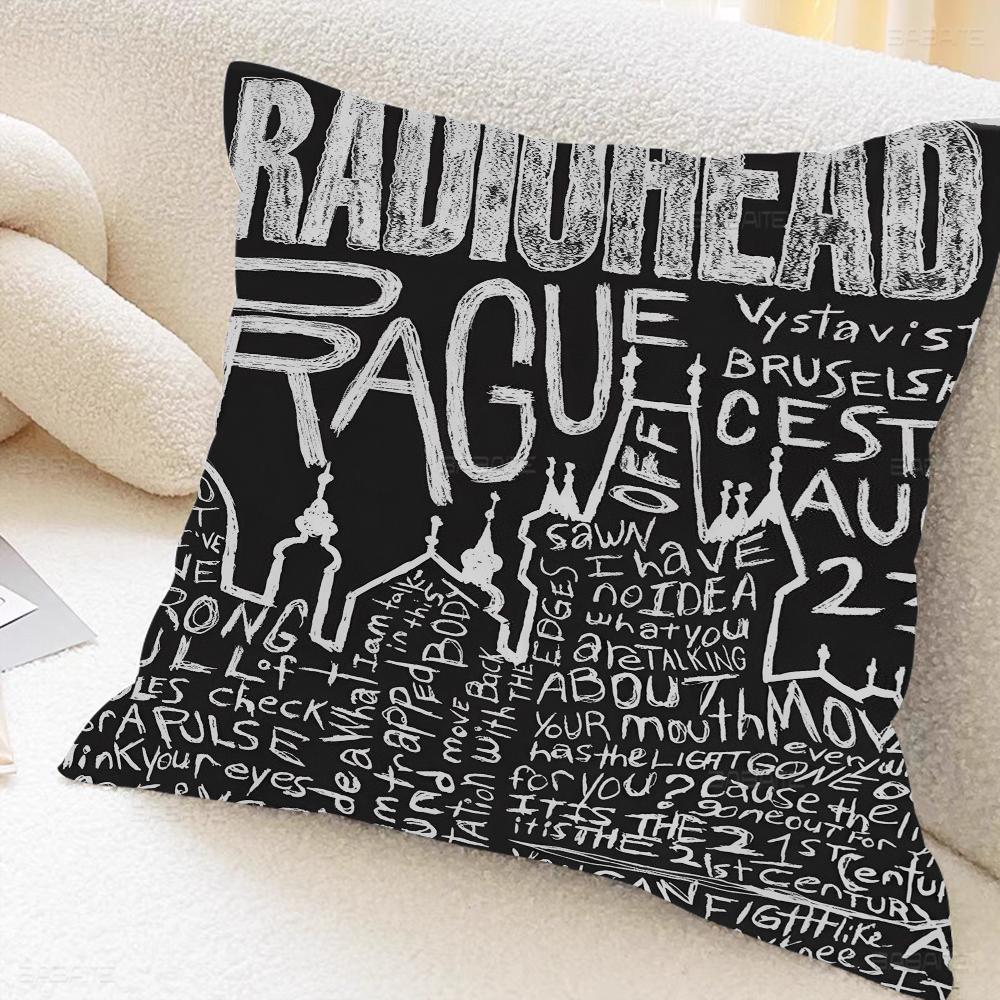 R-Rock Band Radio-head Music Pillow Cushion Cover Pillowcase Living Room Sofa Home Decor Customized